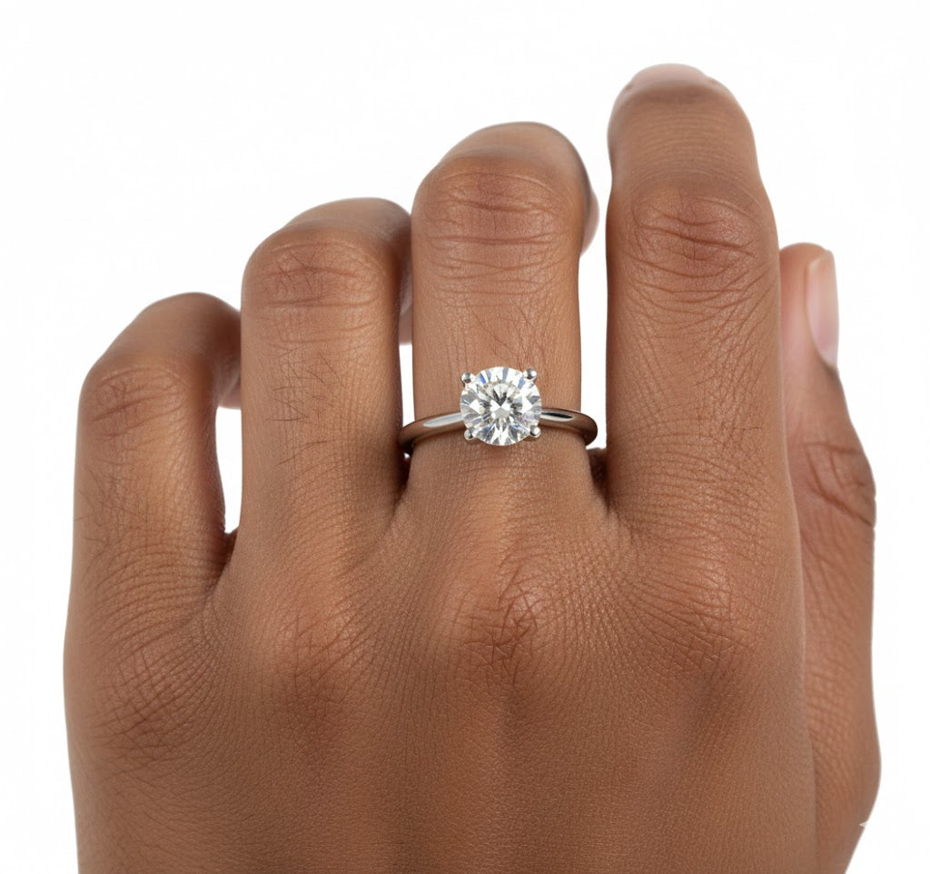Promesse Éternelle – Bague Solitaire en Zircon