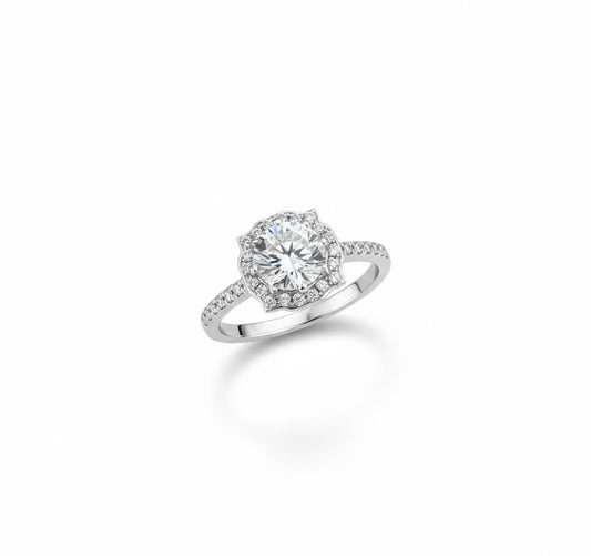 Élégance Royale – Bague Fleur de Zircon