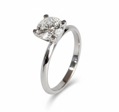 Promesse Éternelle – Bague Solitaire en Zircon