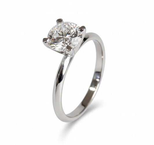 Promesse Éternelle – Bague Solitaire en Zircon