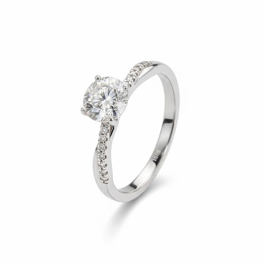 Éclat d’Amour – Bague Élégante en Zircon